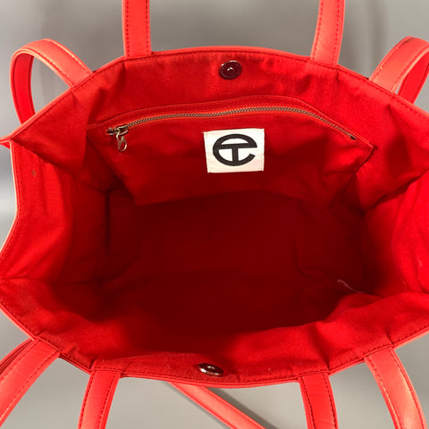 TELFAR Red Logo Polyester Blend Cross Body Bag