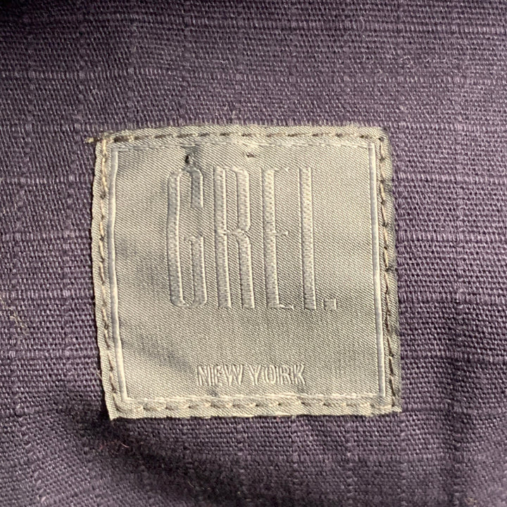 GREI Size XL Navy Cotton Two Pockets Buttoned Jacket