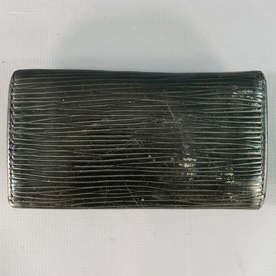 LOUIS VUITTON Black Epi Leather Four Ring Key Holder