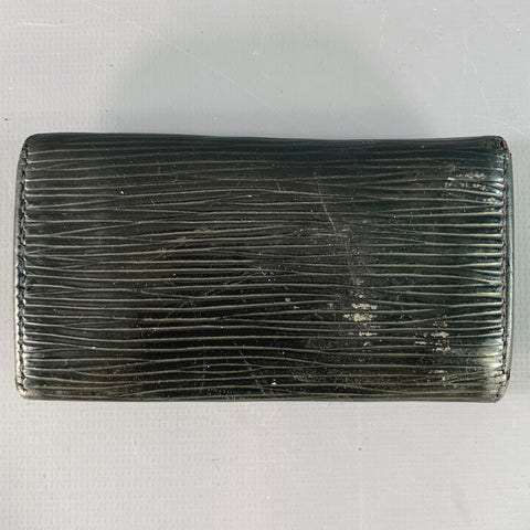 LOUIS VUITTON Black Epi Leather Four Ring Key Holder