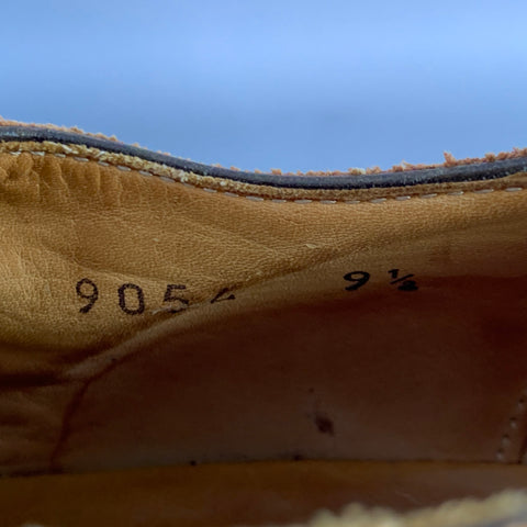 CALZOLERIA HARRIS Size 10.5 Tan Perforated Leather Wingtip Lace-Up Shoes
