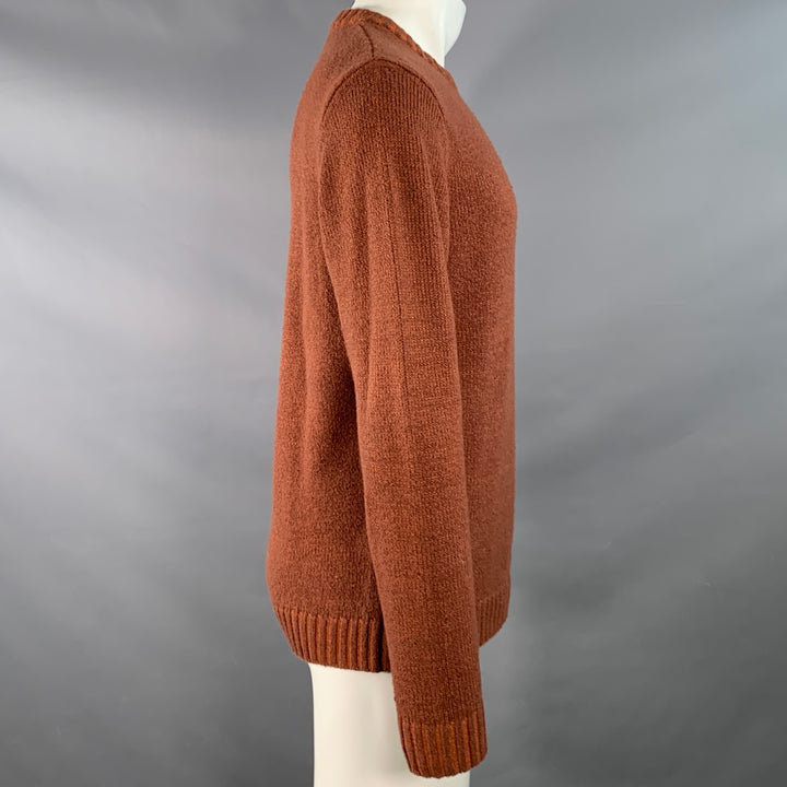 TAYLOR STITCH Size 40 Heather Orange Knit Crew Neck Sweater