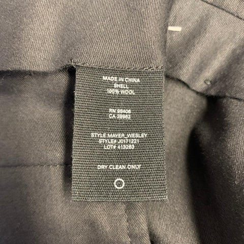 THEORY Size 40 Grey Navy Heather Wool Notch Lapel Suit