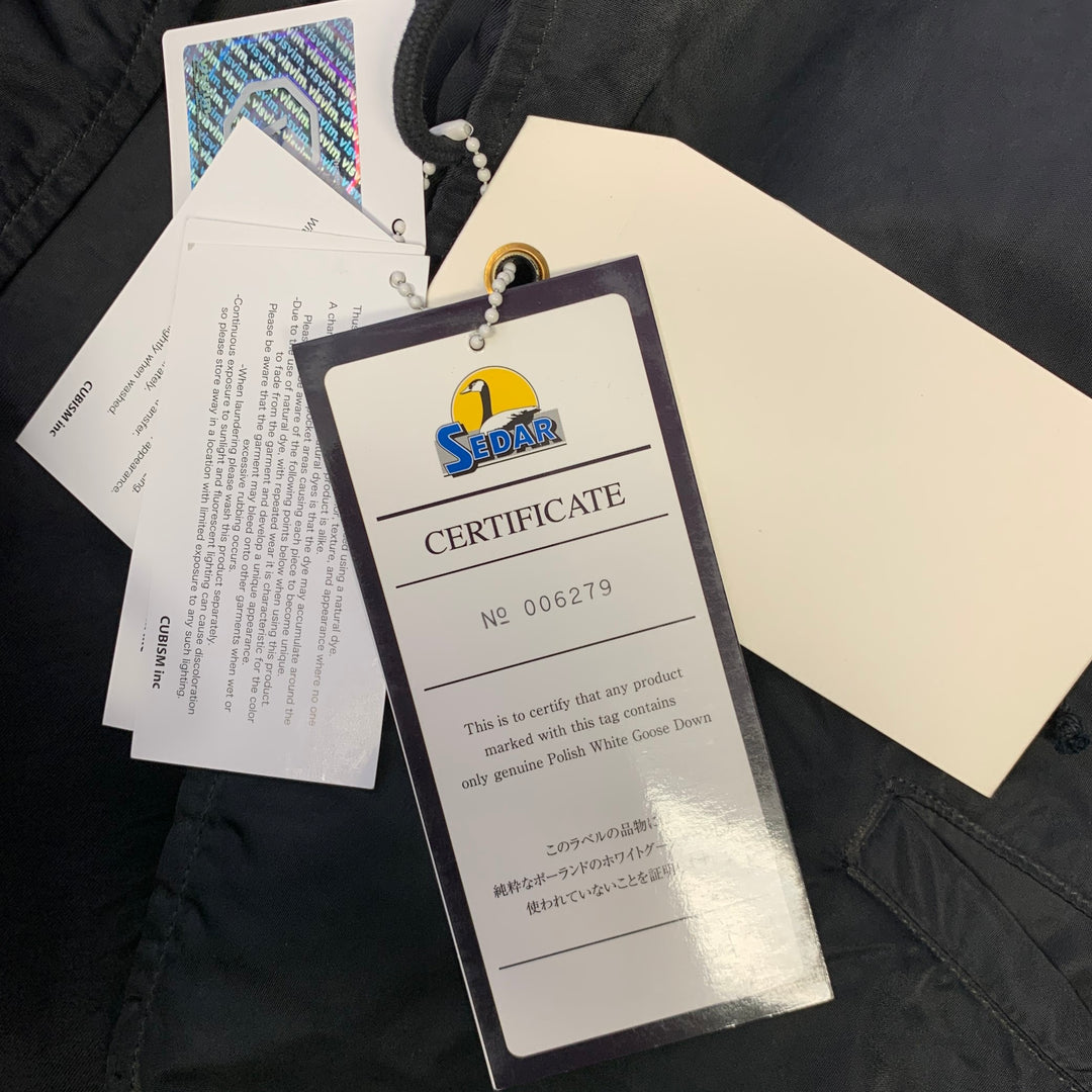 VISVIM Size L Black Nylon Reversible Bomber Jacket