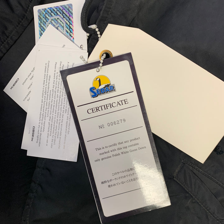 VISVIM Size L Black Nylon Reversible Bomber Jacket