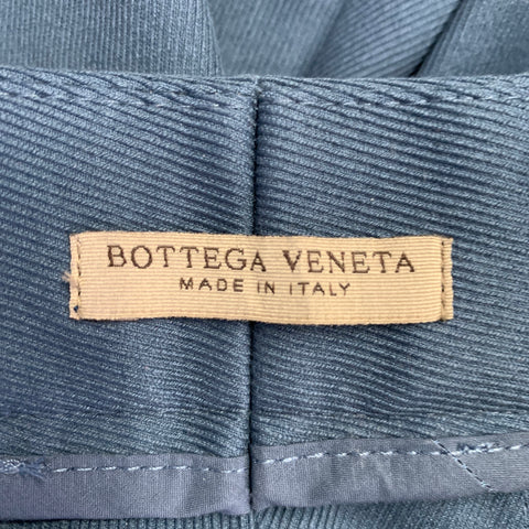 BOTTEGA VENETA Size 32 Blue Twill Cotton Blend Cuffed Casual Pants