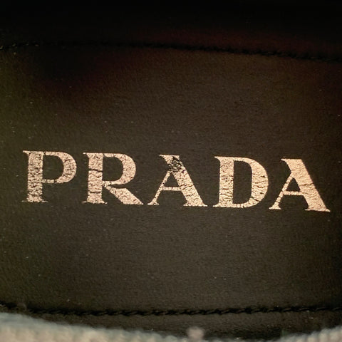 PRADA Size 11 Black Grey Ombre Nylon Stretch Sneakers