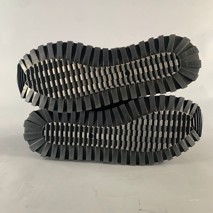 TARVAS Size 11 Black Textured Suede Platform Sneakers