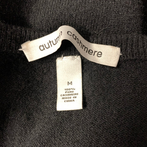 AUTUMN  CASHMERE Size M Black Cashmere Button Up Cardigan Womens