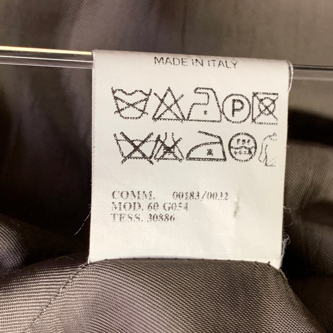 CoSTUME NATIONAL Size 38 Brown Textured Cotton Metal Blend Velvet Notch Lapel Jacket