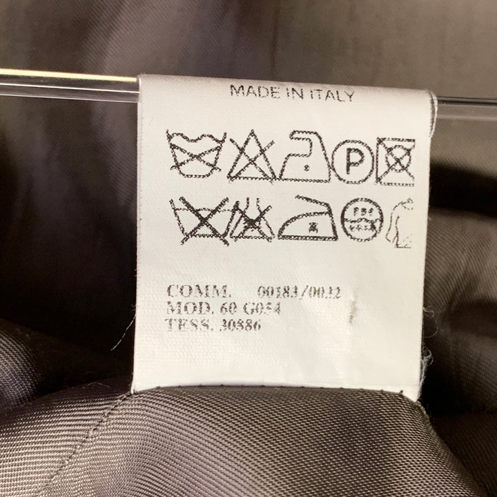 CoSTUME NATIONAL Size 38 Brown Textured Cotton Metal Blend Velvet Notch Lapel Jacket