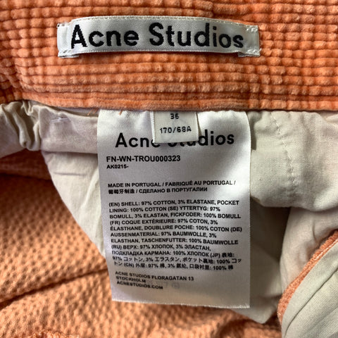 ACNE STUDIOS Size 4 Orange Peach Cotton Blend FN-WN-TROU000323 Casual Pants