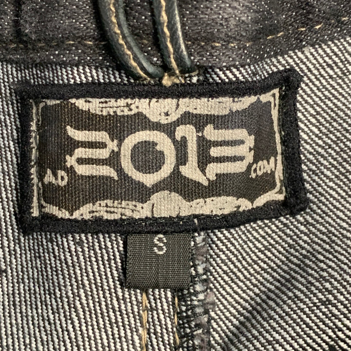 AD NOW Size S Rocker Black Indigo Cotton Tapered Jeans