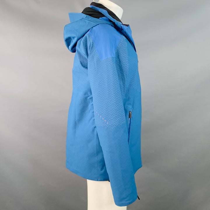 KJUS Size M Freelite Blue Chevron Polyester Ski Jacket