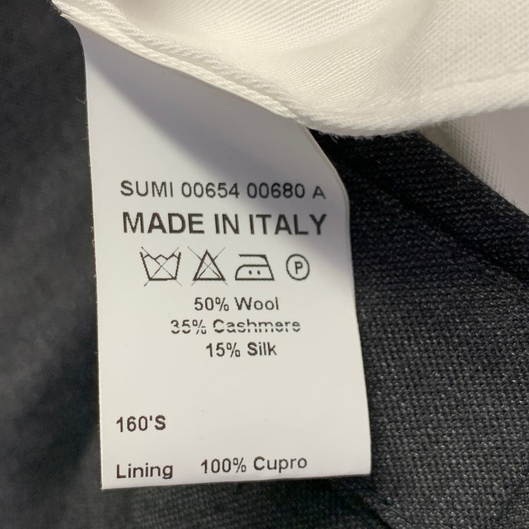 ISAIA Size 32 Grey Wool Cashmere Silk Flat Front Side Tabs Dress Pants