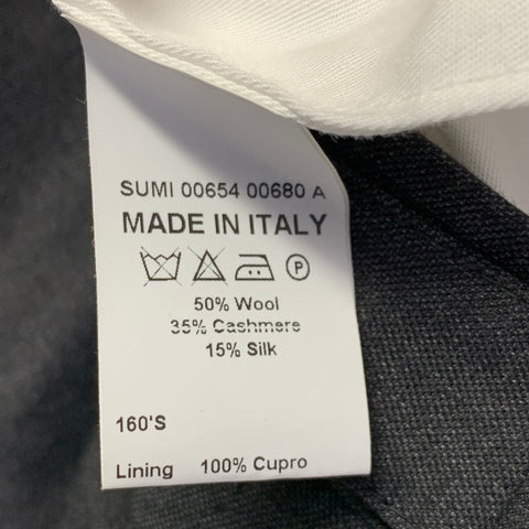ISAIA Size 32 Grey Wool Cashmere Silk Flat Front Side Tabs Dress Pants