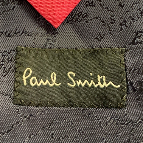 PAUL SMITH Size 38 Black Blue Window Pane Wool Notch Lapel Sport Coat