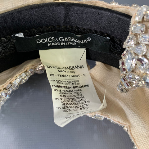 DOLCE & GABBANA Black Silver Rhinestones Tiara