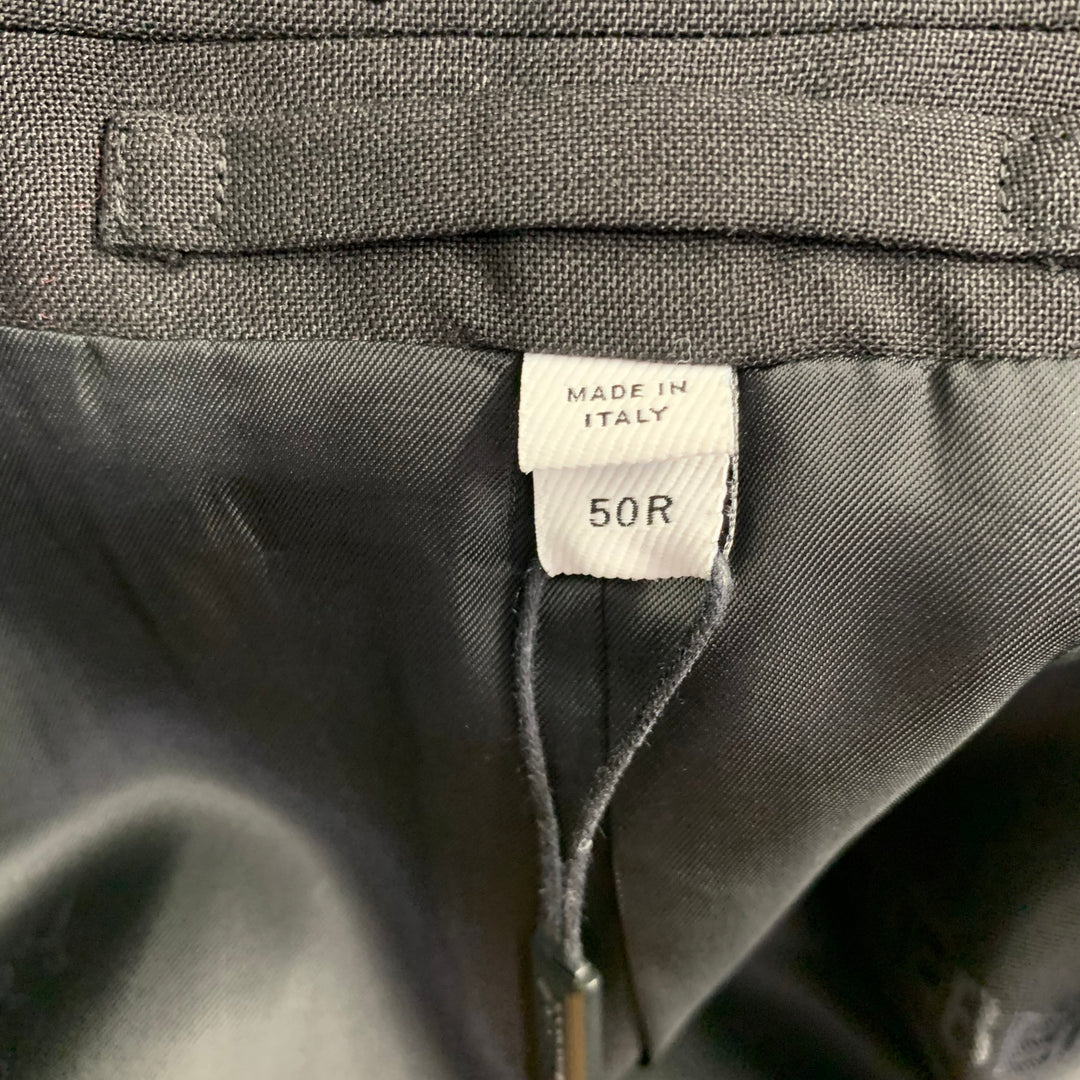 BURBERRY Size 40 Black Studded Mohair Wool Peak Lapel Sport Coat