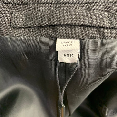 BURBERRY Size 40 Black Studded Mohair Wool Peak Lapel Sport Coat