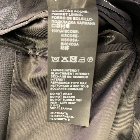 THE KOOPLES Size 40 Black Skull Wool Notch Lapel Sport Coat
