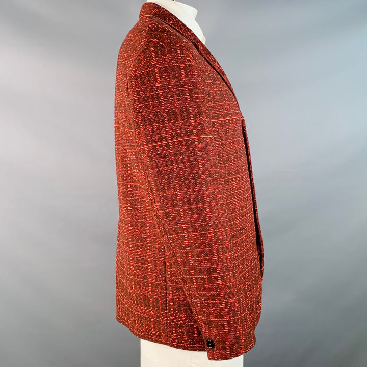 BEDWIN & THE HEARTBREAKERS Size 42 Orange Brown Woven Sport Coat