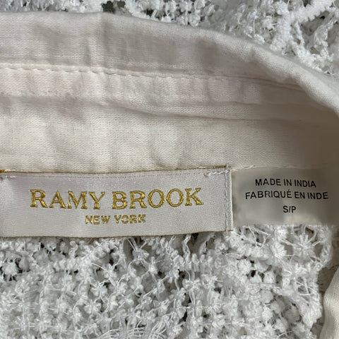 RAMY BROOK Size S White Polyester Lace Button Up Shirt