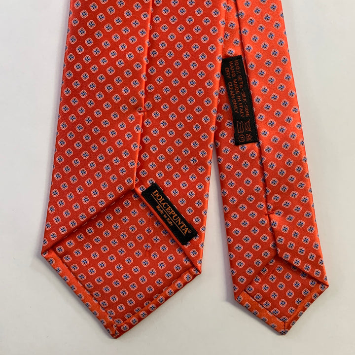 DOLCEPUNTA Pink Blue Floral Silk Tie