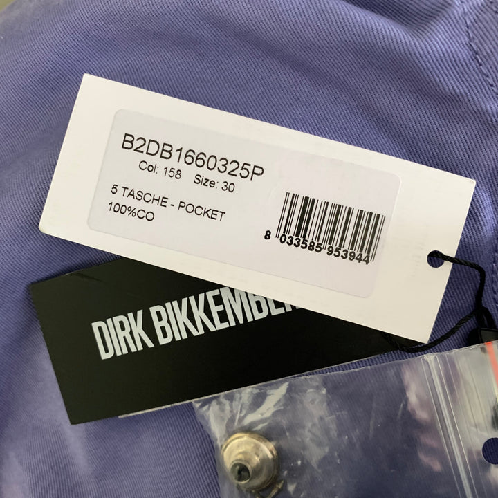 DIRK BIKKEMBERGS Size 30 Purple Cotton Button Fly Jeans