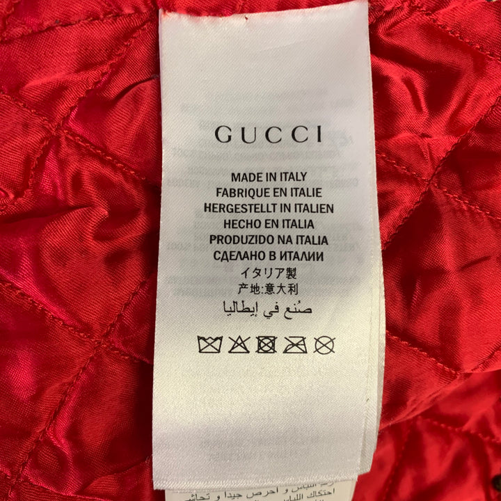 GUCCI SS17 Size 6 Black Silver Leather Studded Biker Jacket