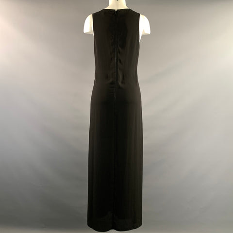 ALICE + OLIVIA Size L Black Polyeser Lurex Back Zip Long Dress