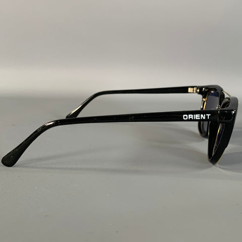 ORIENT EXPRESS Black Gold Acetate Sunglasses
