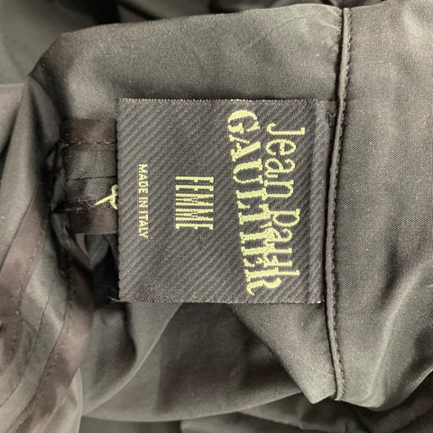 JEAN PAUL GAULTIER Taille 8 Trench long en soie polyester noir