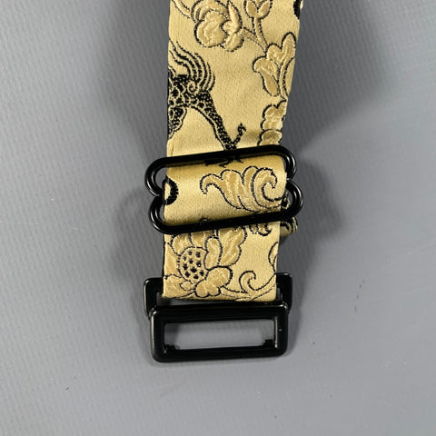 BARUCH SHEMTOV Gold Black Chinoiserie Cummerbund