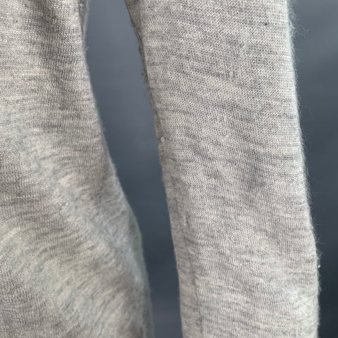 MARGARET OLEARY Size XS Grey Cashmere Heather V-Neck Pullover