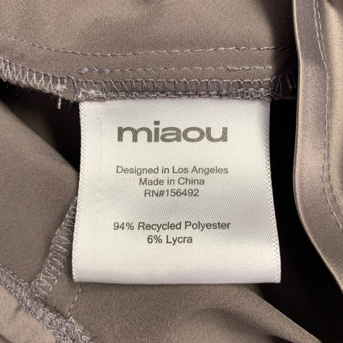 MIAOU Size XS Grey Polyester Blend Pencil Below Knee Peekaboo Skirt