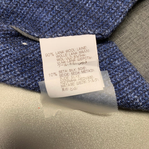 BRUNELLO CUCINELLI Navy Knit Wool  Silk Tie