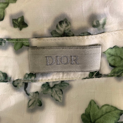 DIOR HOMME Size L White Green Leaves Short Sleeve Tracksuits & Sets