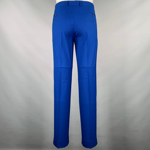 SAKS FIFTH AVENUE Size 38 Royal Blue Wool Notch Lapel Suit