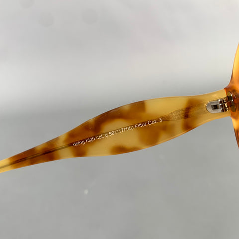 ANDY WOLF Yellow Brown Tortoiseshell Acetate Sunglasses