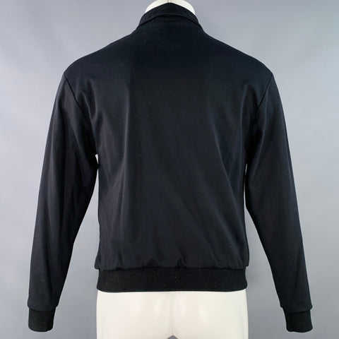 BALENCIAGA Size S Black Viscose Blend Zip Up Jacket