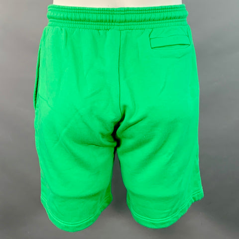KAR Size L Green Cotton Drawstring Athletic Shorts