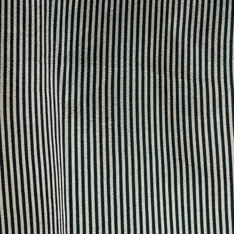 DRIES VAN NOTEN Size 31 Black Silver Stripe Silk Flat Front Dress Pants