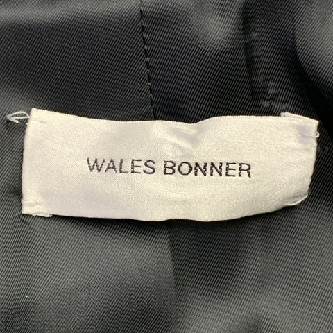 WALES BONNER AW19 Mumbo Jumbo Size 42 Walnut Check Brown Black Stripe Polyester Blend Sport Coat