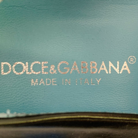 DOLCE & GABBANA Size 8 Black Leather Slip On Loafers