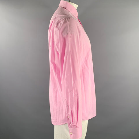 RALPH LAUREN Size XL Pink Cotton Pointed Collar Long Sleeve Shirt