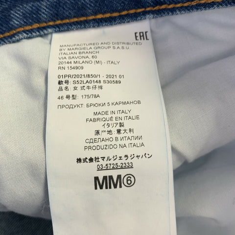 MAISON MARGIELA Size 10 Medium Wash Denim Cotton Jeans