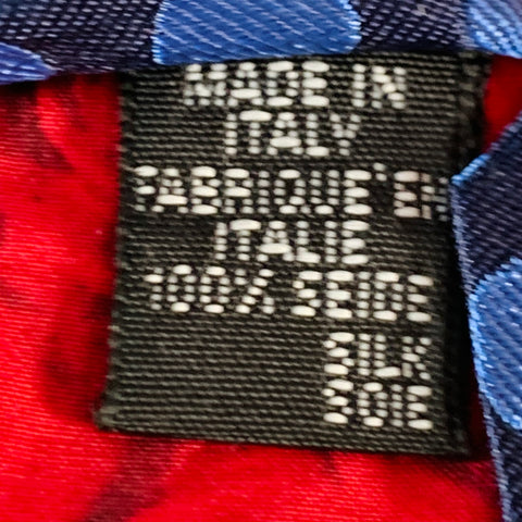 PAUL SMITH Blue Black Polka Dot Silk Tie