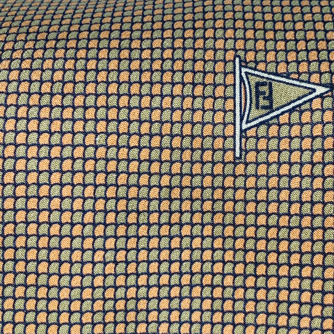 FENDI Vintage Beige Taupe Dots Silk Tie