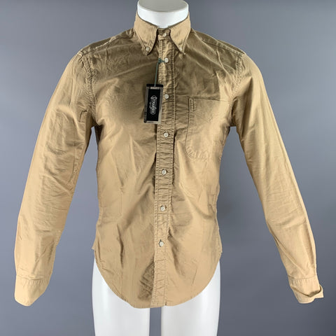 GITMAN VINTAGE Size S Khaki Cotton Button Down Long Sleeve Shirt